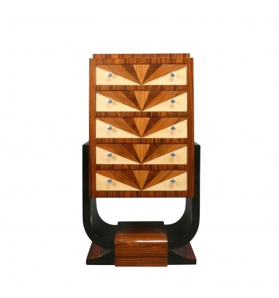  Art Deco chest five drawers - Art deco dresser - 