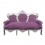 Violetti barokki sohva