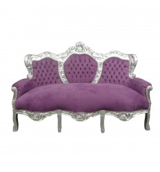 Sofa w stylu barokowym fioletowy
