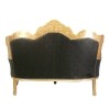 Черный барокко позолоченной древесины диван - Барокко диван