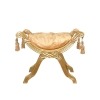  Baroque upholstered bench in fabric and gilded wood - Baroque bench - 