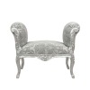 Baroque bench in grey fabric-baroque furniture - 