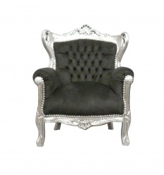 Fekete és ezüst barokk szék gyermek