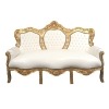  Valkoinen barokki sohva ja kultaisesta puusta - Barokki sohva - 