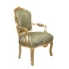 Зеленый стул Луи XV - Людовик XV кресло -