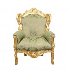 Green baroque armchair
