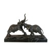 Sculpture en bronze - Le combat des éléphants - Statue bronze