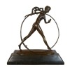 Danseuse au cerceau - Sculpture en bronze art déco