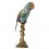 Papegaaienlamp met Tiffany lamp glas in lood