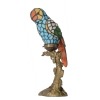 Lampe papegøje med et glasmaleri Tiffany