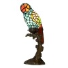 Lamp papegaai met een glas-in-lood en Tiffany