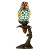 Lamp papegaai met een glas-in-lood en Tiffany