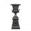 Medici Vase aus schwarzem Gusseisen mit Sockel - H: 103 cm