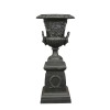 Medici vase in black cast iron with base - H: 103 cm - Medici Vases