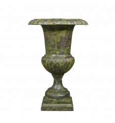 Medici Vase aus grünem Gusseisen - H: 96 cm