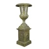  Medici cast iron vase with base - H: 159 cm - Medici Vases - 