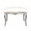 Baroque white bench and silver wood