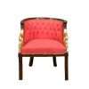 Empire Napoleon III armchair in mahogany