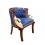 III. Napóleon kék Empire stílusú szék
