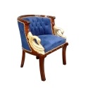 Estilo de Napoleão III azul Império - mobiliário cadeira do Império - 