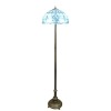  Lampadaire Tiffany bleu azur - Luminaires Tiffany - 