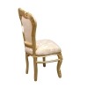 Baroque chairs with iris flower fabric