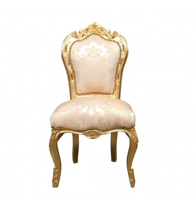 Baroque chair with iris flower fabric