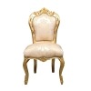 Baroque chair with iris flower fabric