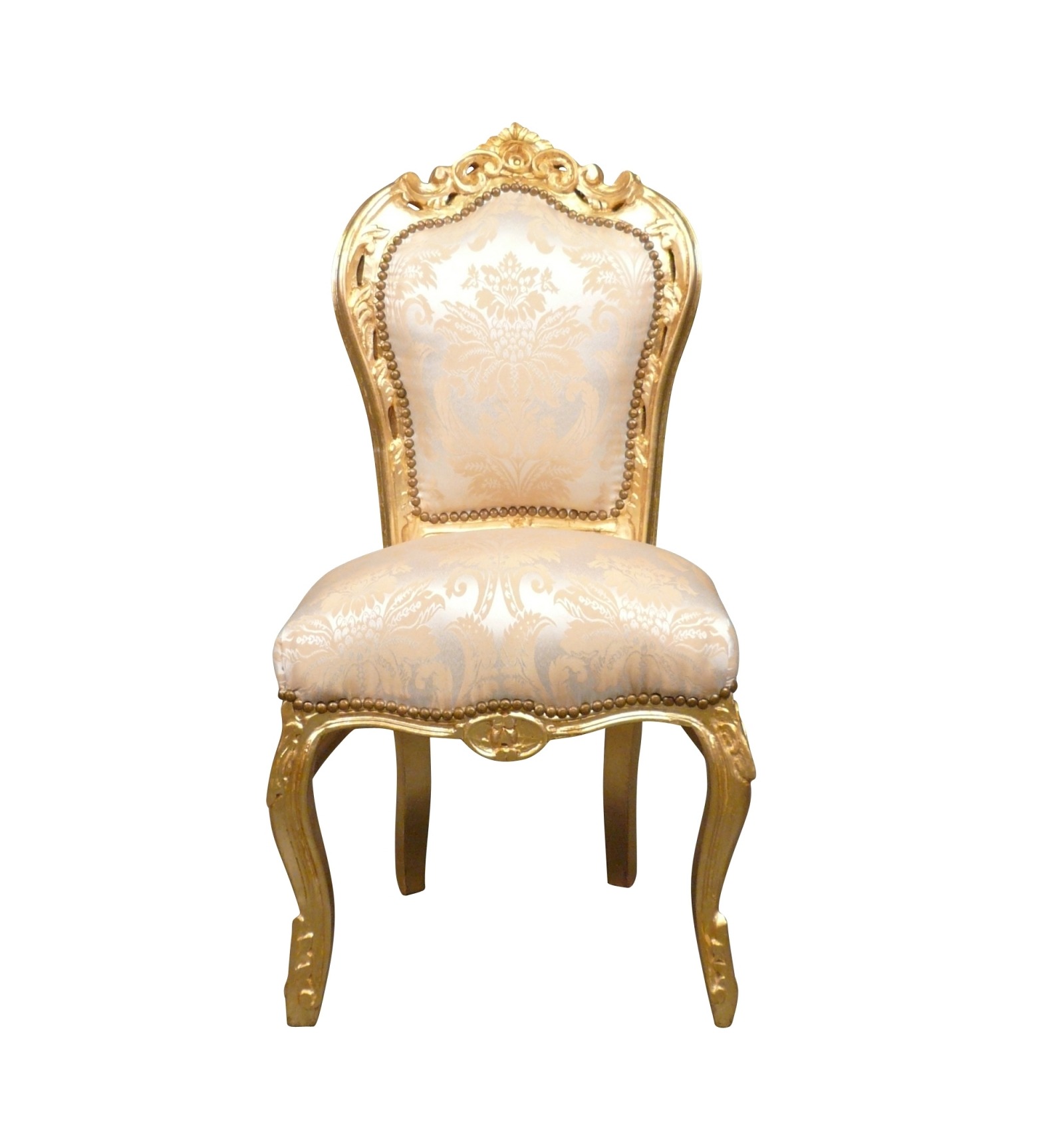 Spuug uit beoefenaar Algebra Baroque chair with iris flower fabric - Baroque furniture