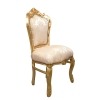 Baroque chair with iris flower fabric - Baroque furniture