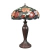 Tiffany lamp with flowers on a black background - Tiffany lamps - 
