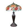 Tiffany lamp with flowers on a black background - Tiffany lamps - 