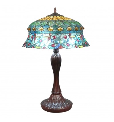  Lámpara de Tiffany con vidrieras de estilo rococó. - Lámpara Tiffany - Grande - Hacer lampara tiffany