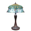  Lampada Tiffany con un vetro colorato rococò - Lampada Tiffany Grande - 