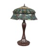 Lampada Tiffany con un vetro colorato rococò - Lampada Tiffany Grande - 