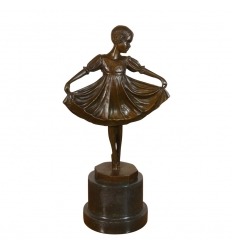 Statue en bronze d'une jeune danseuse