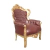 Barokní židle hnědá - Křeslo barokní královský
