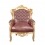 Brown baroque armchair