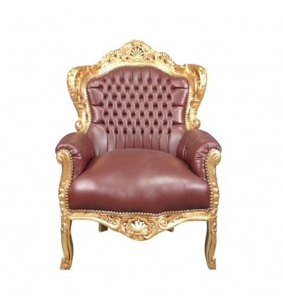 Barokní židle hnědá - Křeslo barokní královský