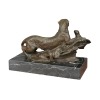 Bronzestatue - Der längliche Panther - Tierbronzestatuen