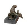 Statue en bronze - La panthère allongée - Statues en bronze animalières - Statues en bronze