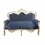 Barock Sofa 2-Sitzer blau