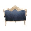 Baroque 2 seater blue sofa - Baroque sofa -