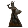 Bronzeskulptur eines mittelalterlichen Kriegers