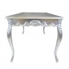 Silberner barocker Esszimmertisch - Stilmöbel -