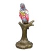 Tiffany parrot lamp made of glass stained glass