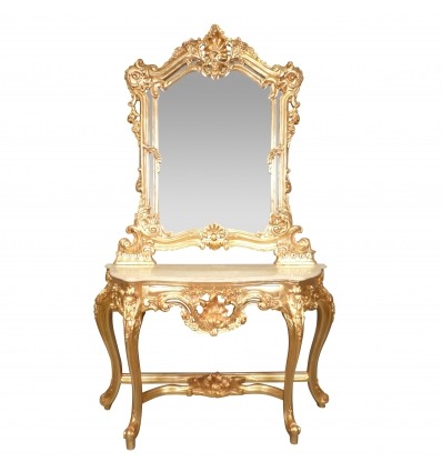 Gouden barok - rococo meubilair console - 