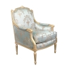 Bergère Louis XVI bleue - Louis XVI armchair -