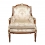Lodewijk XVI fauteuil in massief hout
