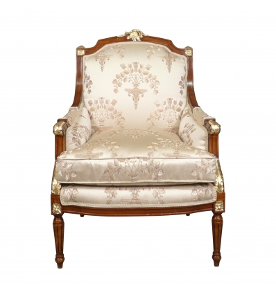  Sillón Luis XVI en sólida madera - Luis XVI - silla - 